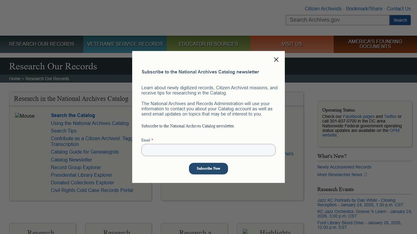 Research Our Records National Archives
